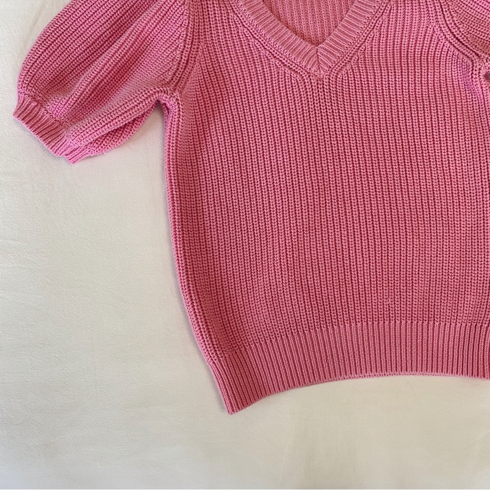 525 America V-Neck Puff‎ Sleeve Sweater - Picture 5 of 8
